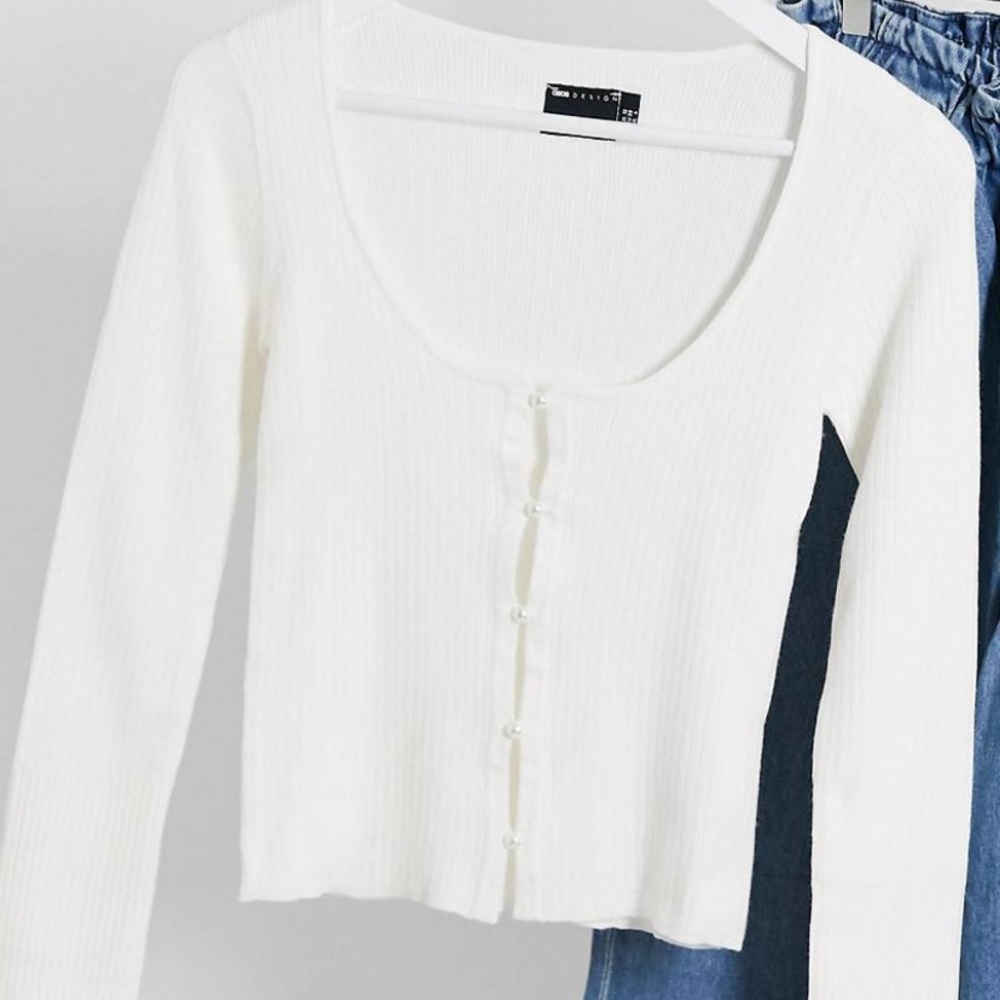 ASOS cardigan with pearl buttons